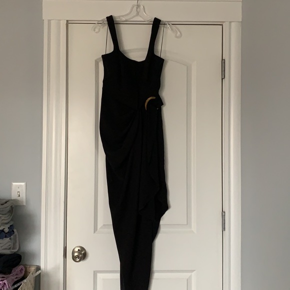 Acler Maine Draped Midi Dress with Ring Detail - Picture 8 of 13